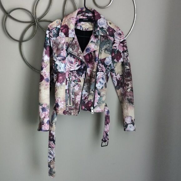 Zara floral moto jacket - Picture 4 of 8